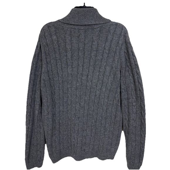 Men's asos Sweater Sz XL Button Up Shawl Collor Cable Knit Wool Blend - Picture 5 of 12